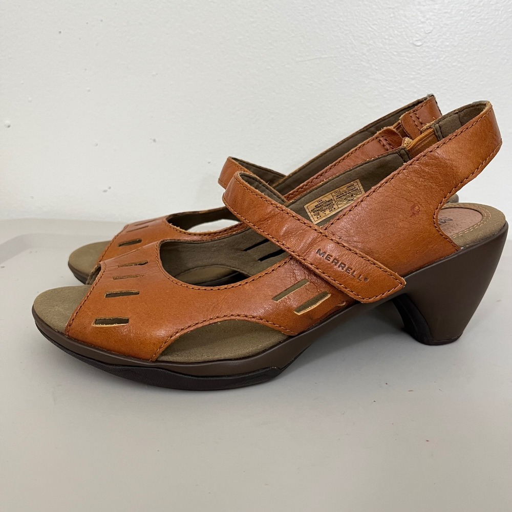 Merrell Evera Performance Sandals 9.5 Leather Mary Jane Slingback Boho Cycling